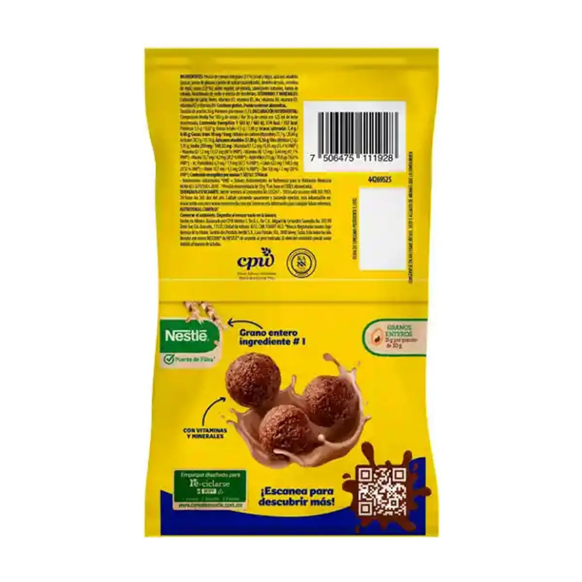 Cereal de maíz y trigo integrales sabor chocolate Nesquik Nestlé (100 g / 3.52 oz) - Thumbnail 5
