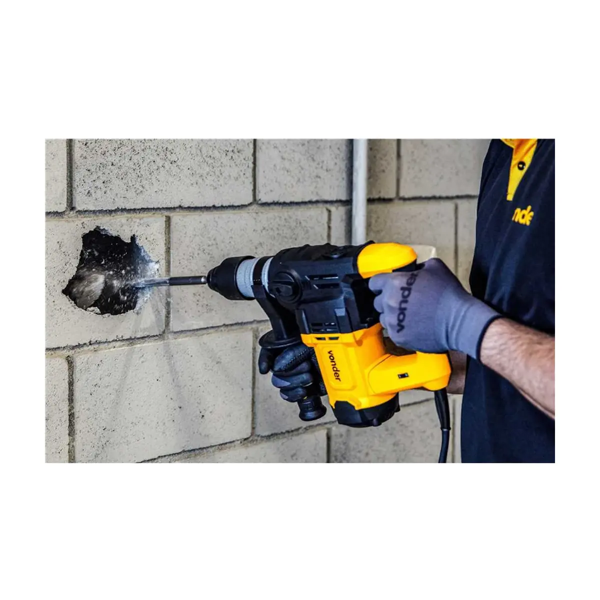 Rotomartillo perforador/rompedor de 127 V Vonder MPV1500N - Thumbnail 4