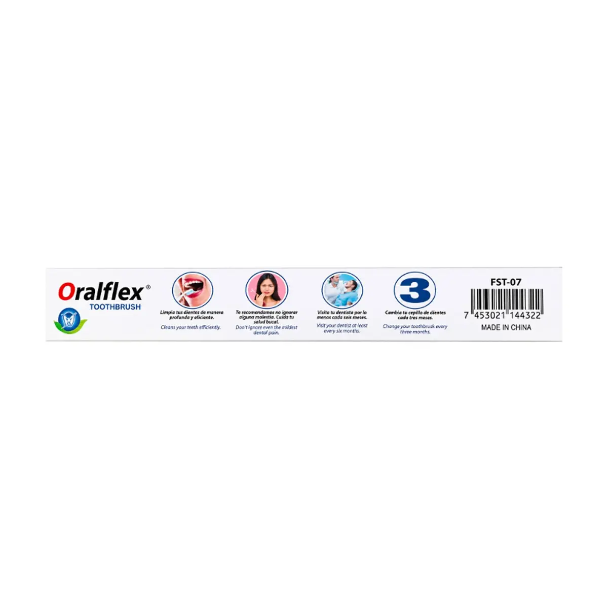 Cepillo de dientes rosa Oralflex (1 U) - Thumbnail 2