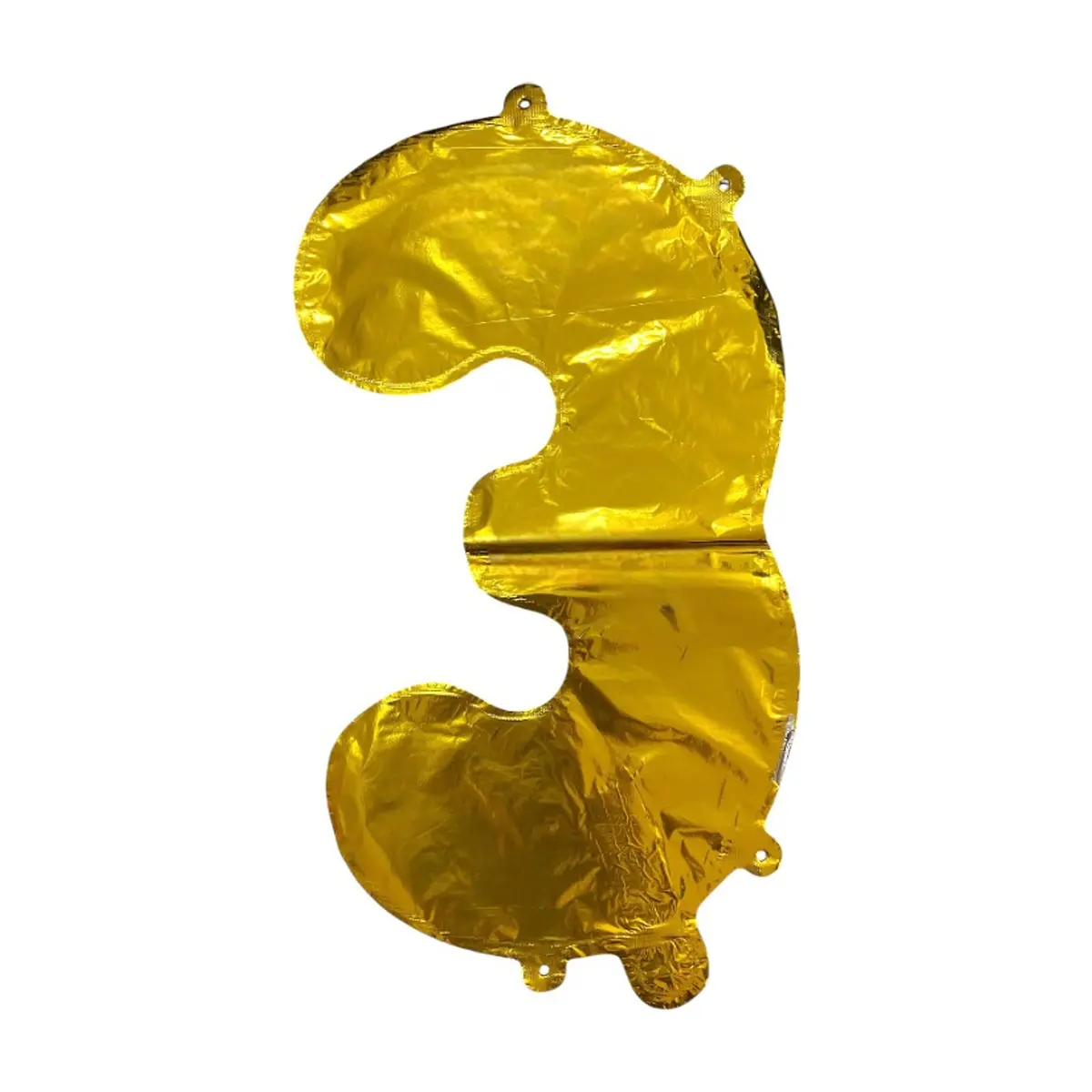 Globo dorado Número 3 Balloon (32 pulgadas) - Thumbnail 3