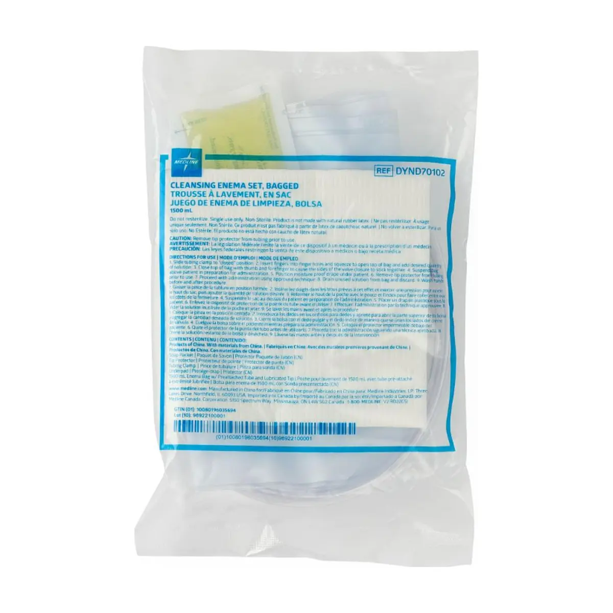 Juego de enema de limpieza Medline (1500 ml) - Thumbnail 3
