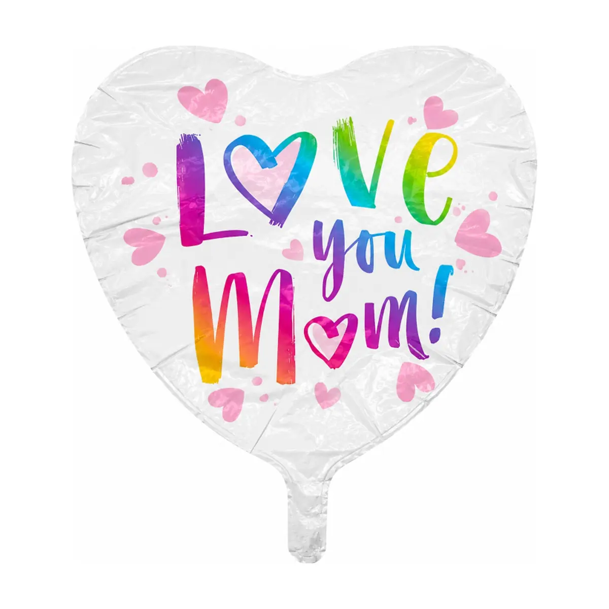 Globo en forma de corazón con cartel de Love you mom Balloon (17 pulgadas) - Thumbnail 3