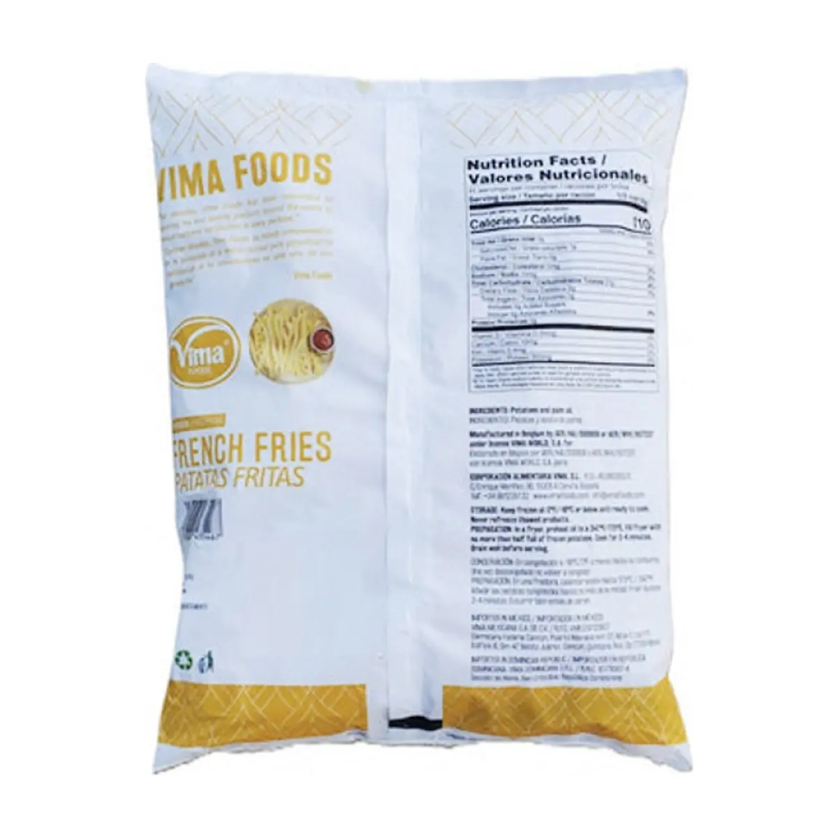 Papas prefritas Vima Foods (1 kg / 2.2 lb) - Miniatura 2