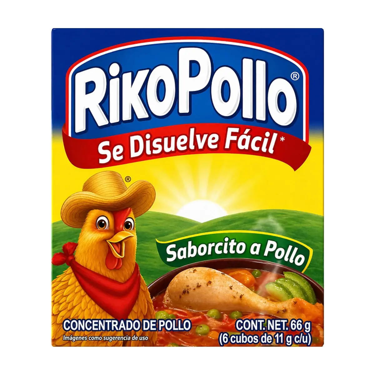 Caldo concentrado de pollo RikoPollo (66 g / 2.33 oz)
