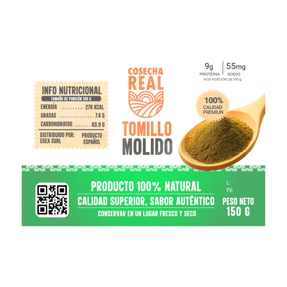 Tomillo molido Cosecha Real (150 g / 5.29 oz) - Thumbnail 3