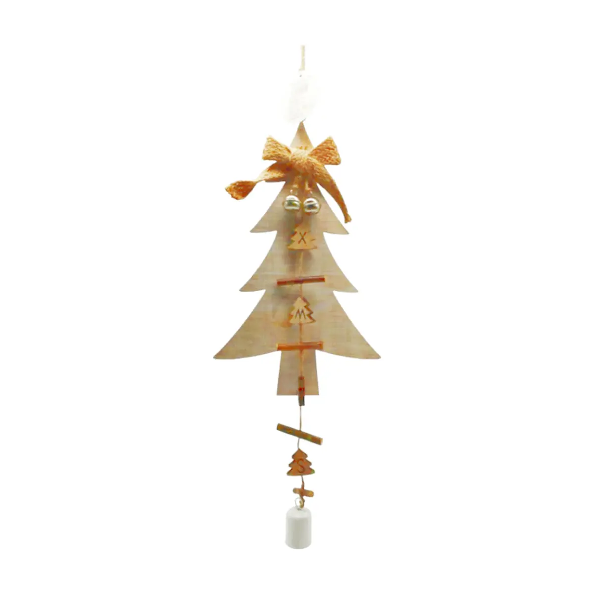 Colgante de madera árbol de navidad con lazo Casa y Menaje