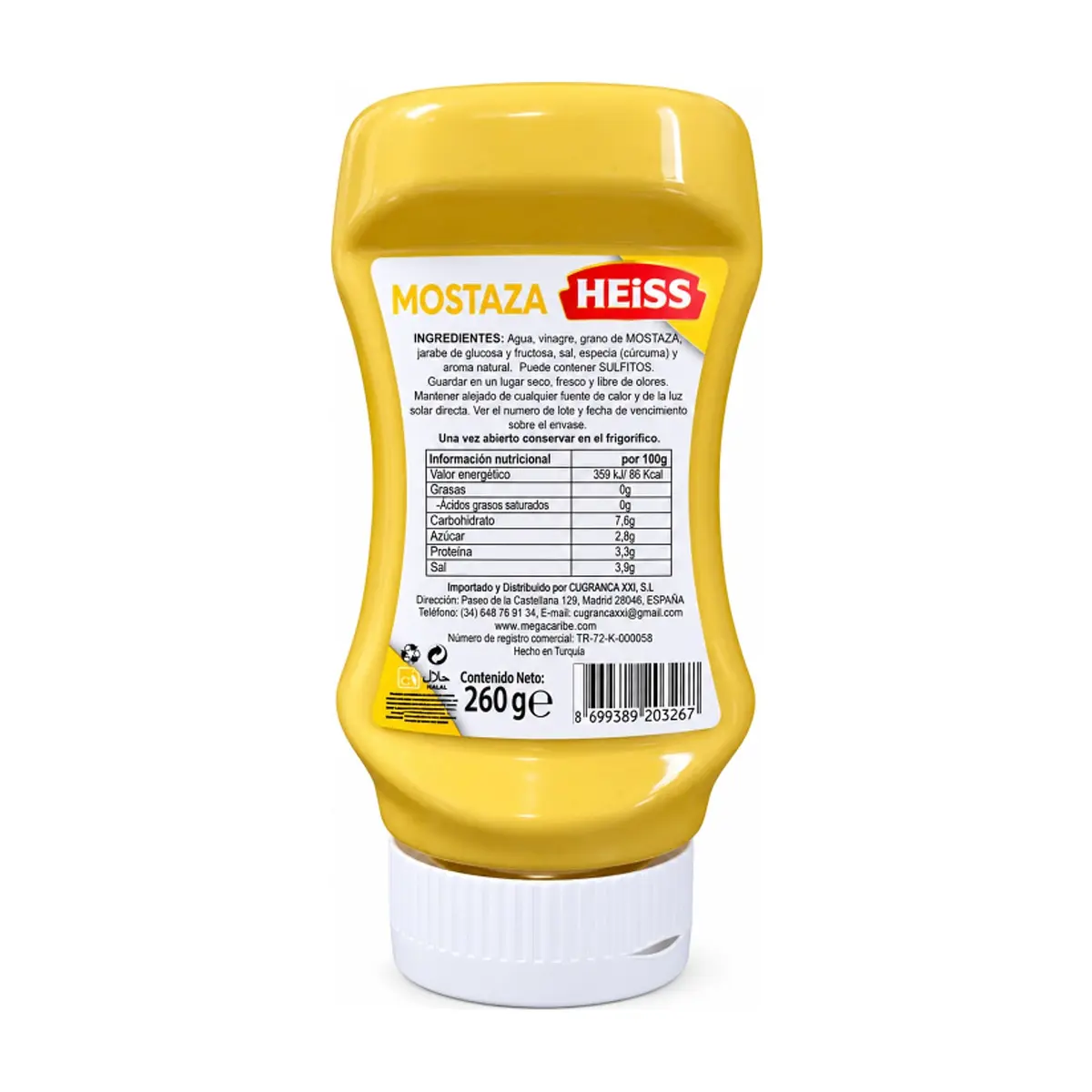 Mostaza sabor original Heiss (260 g / 9.17 oz) - Thumbnail 2