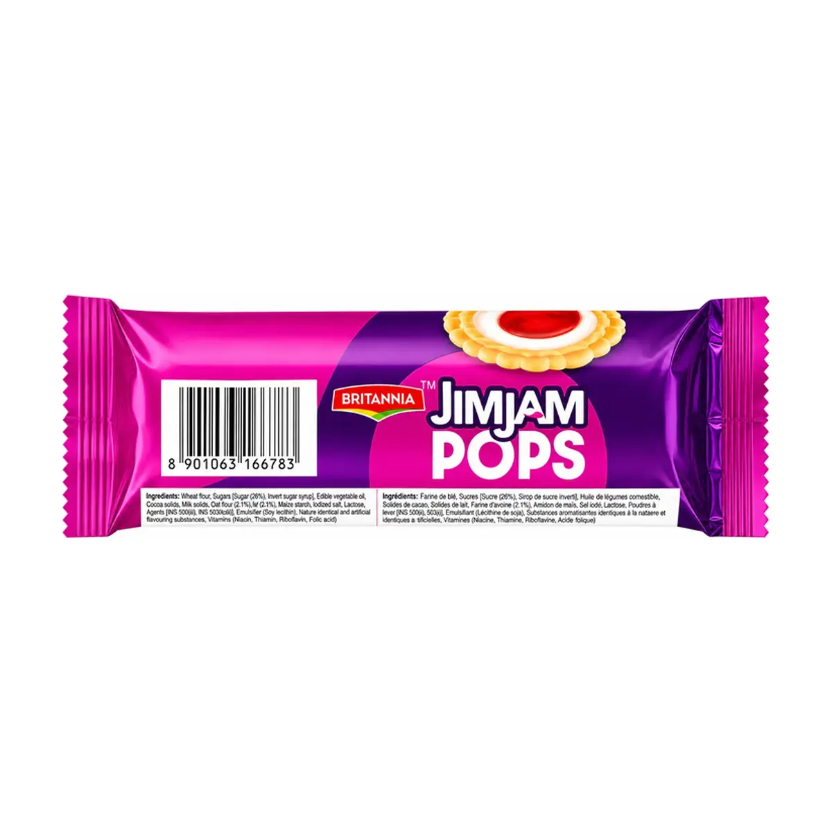 Galletas con centro de crema de vainilla y mermelada Britannia JimJam (70 g / 2.47 oz) - Thumbnail 2