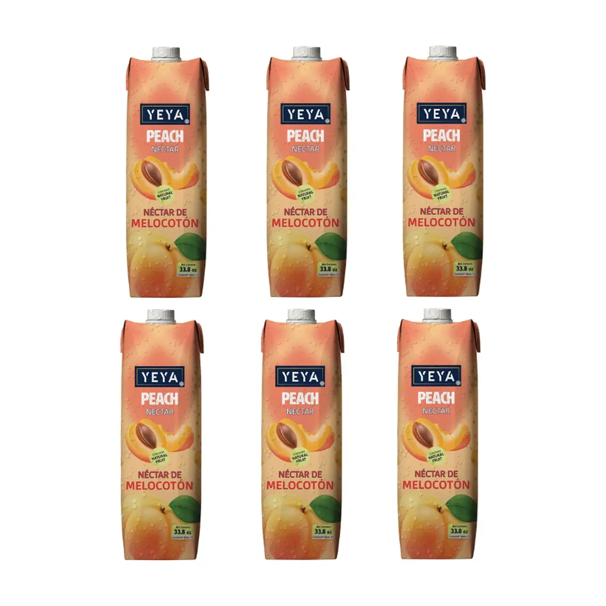 Néctar de melocotón YEYA (6 x 1 L / 33.8 fl oz)