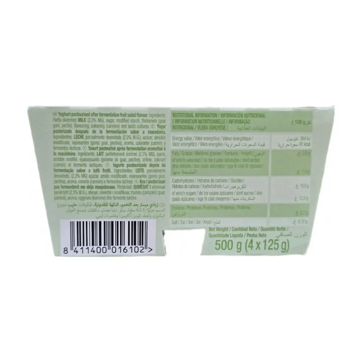 Yogur pasteurizado sabor a macedonia (12 x 125 g) - Miniatura 3