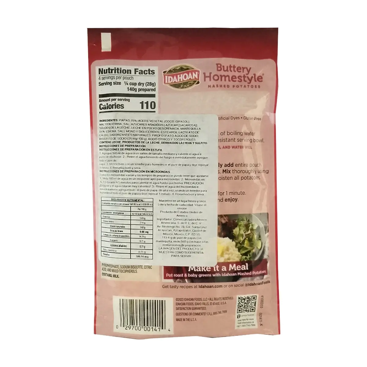 Puré de papa con mantequilla Idahoan (113.4 g / 4 oz) - Thumbnail 3