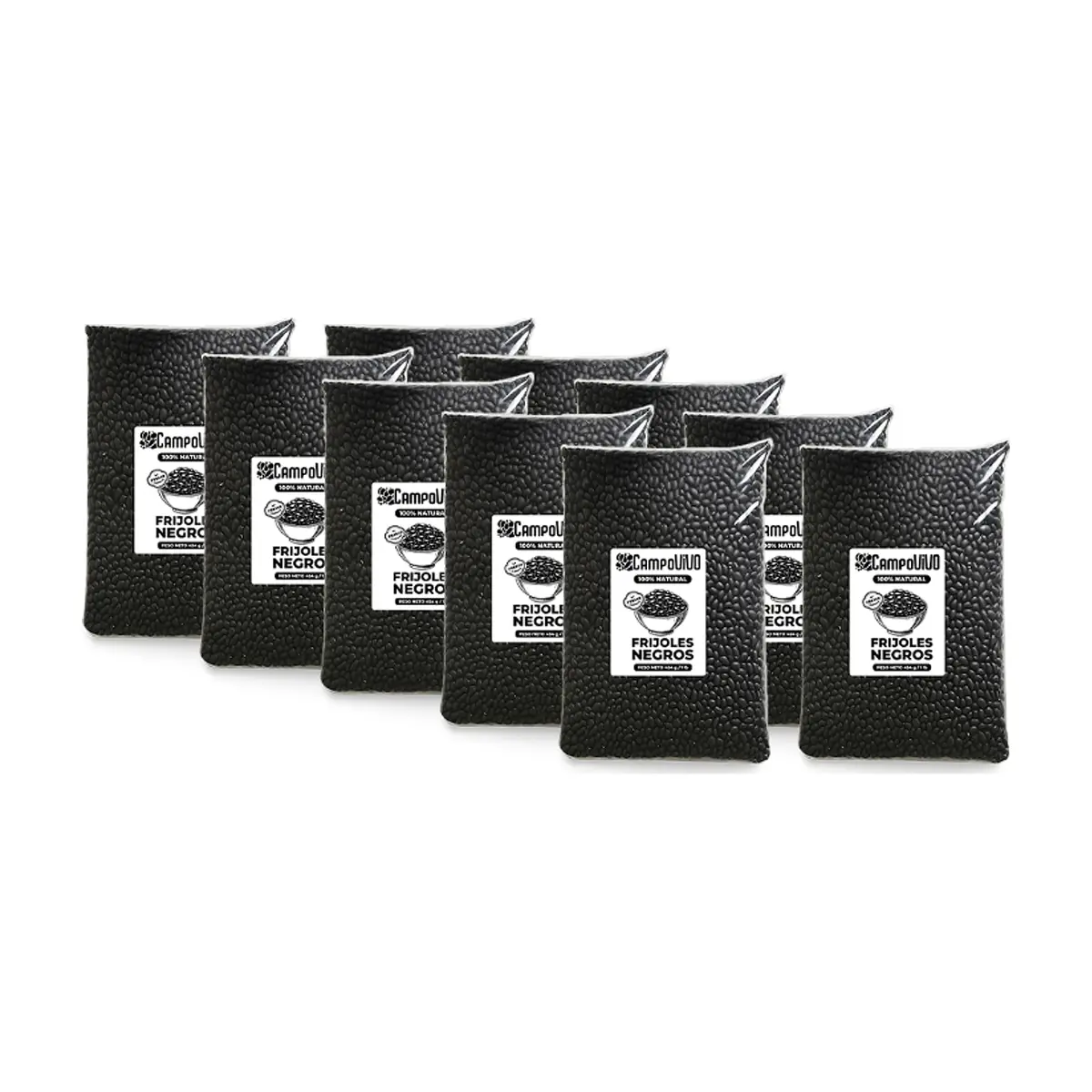 Frijoles negros Campo Vivo (10 x 454 g / 1 lb)