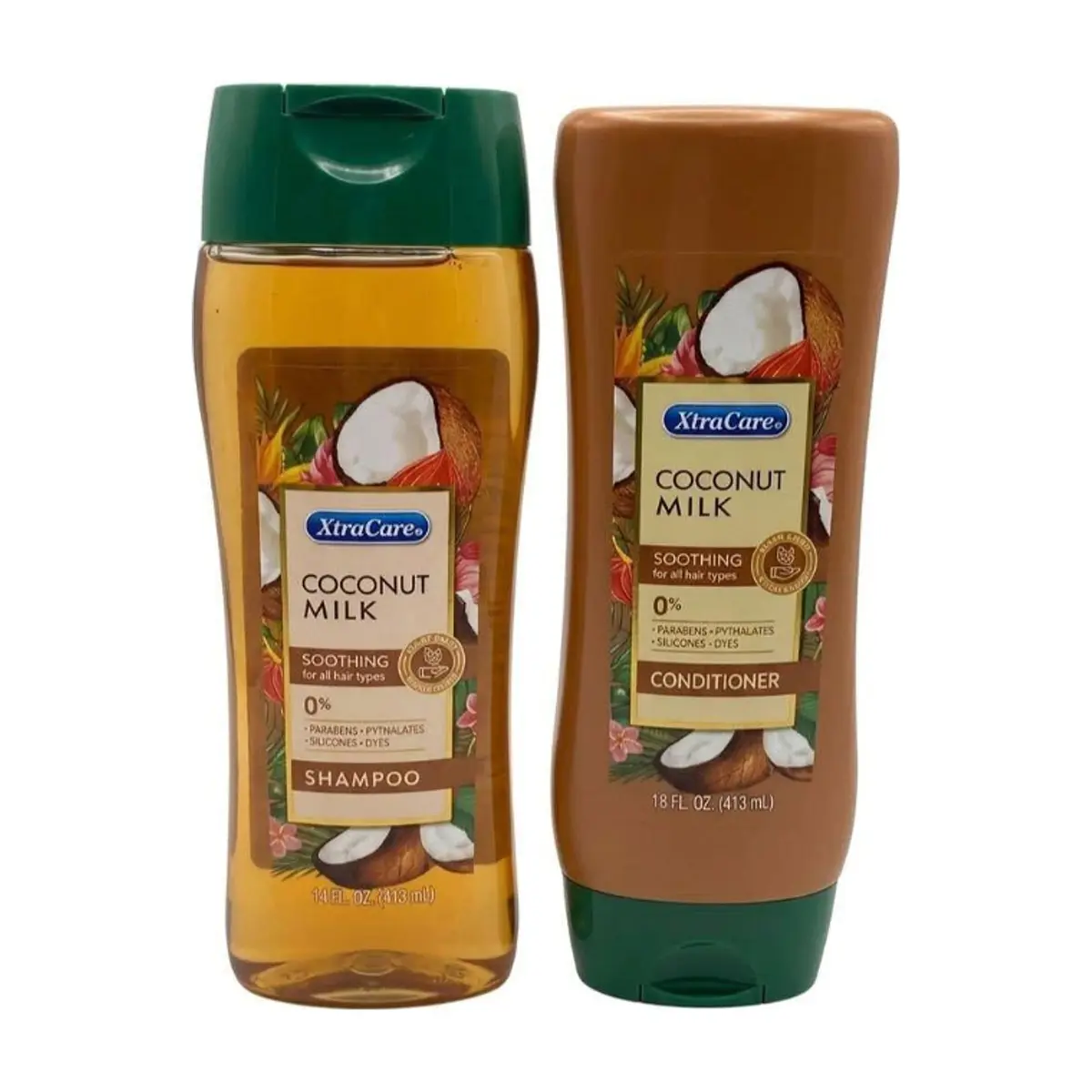 Juego de champú y acondicionador de leche de coco Xtracare (413 ml / 14 oz)