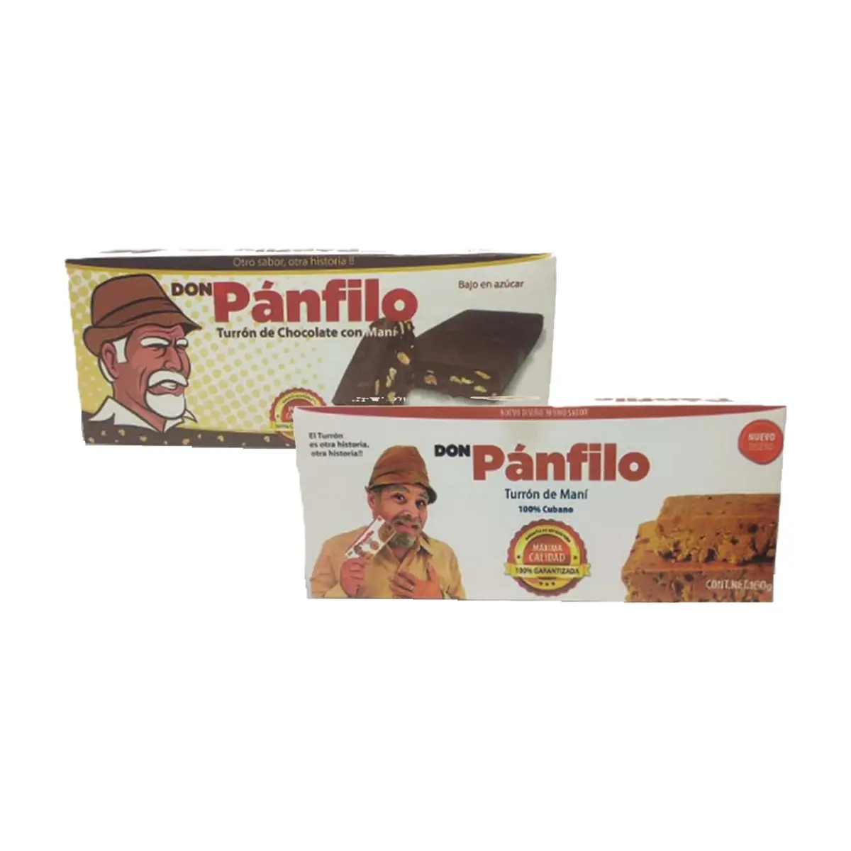 Turrón blando con granos de maní + Turrón de chocolate y maní