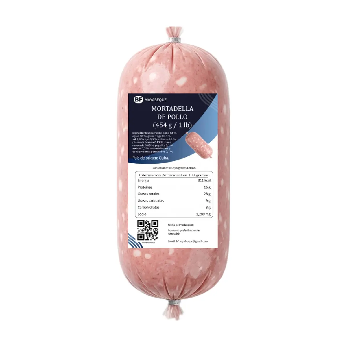 Mortadella de pollo BF Mayabeque (454 g / 1 lb) - Thumbnail 1