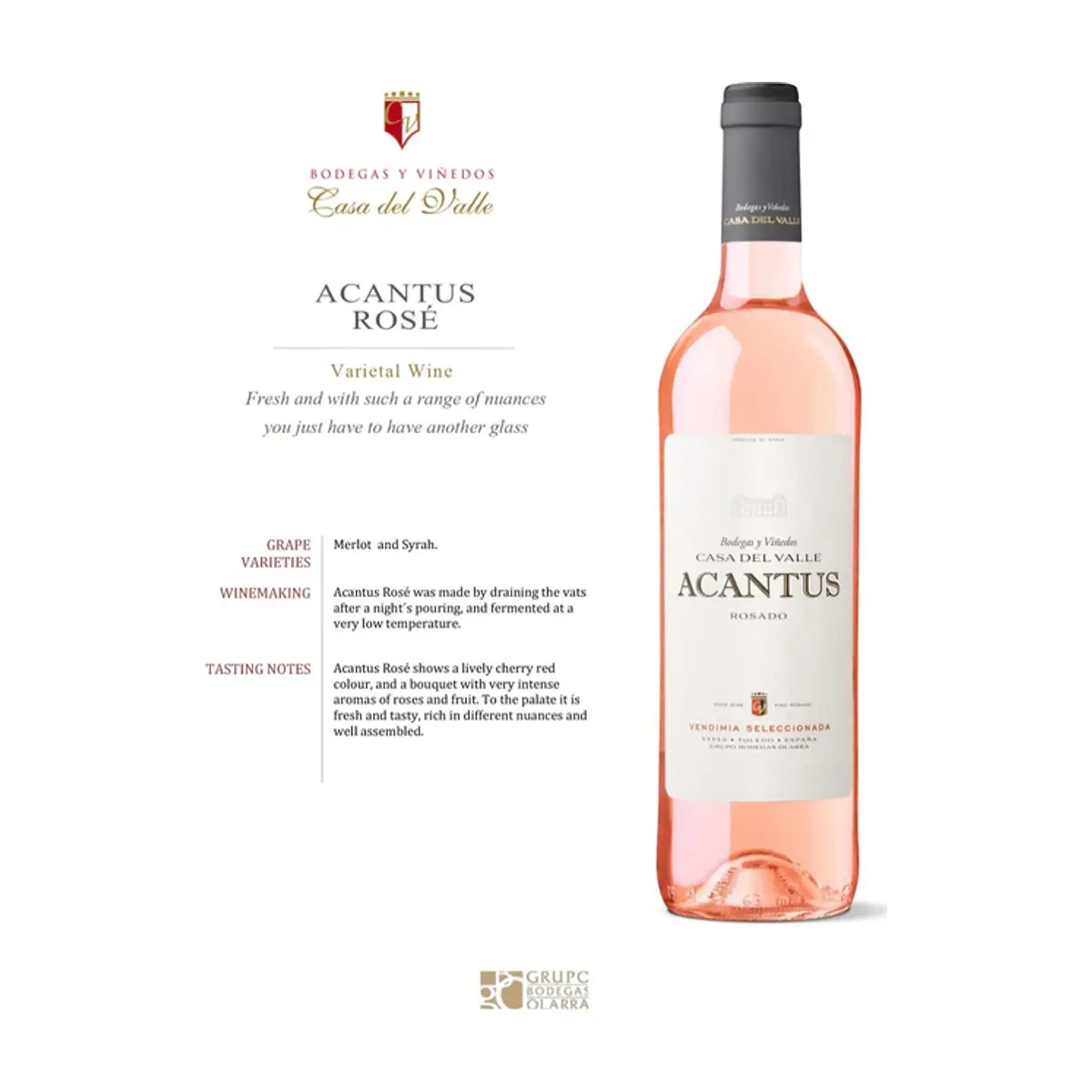 Vino rosado Acantus (750 ml) - Miniatura 4