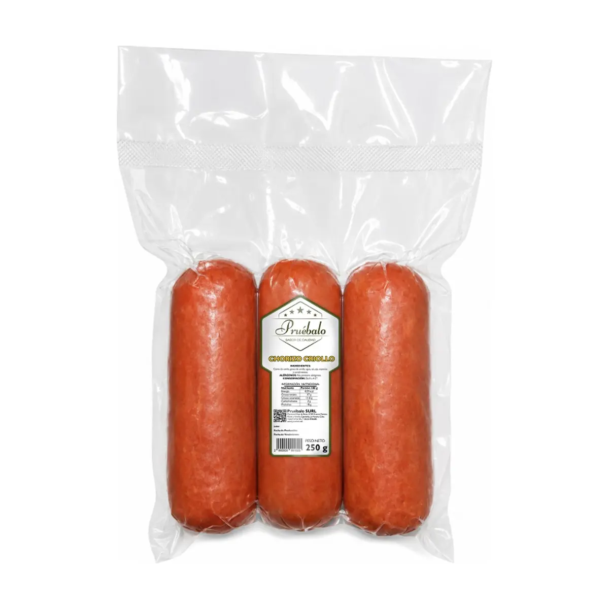 Chorizo criollo Pruébalo (250 g / 8.82 oz) - Miniatura 1