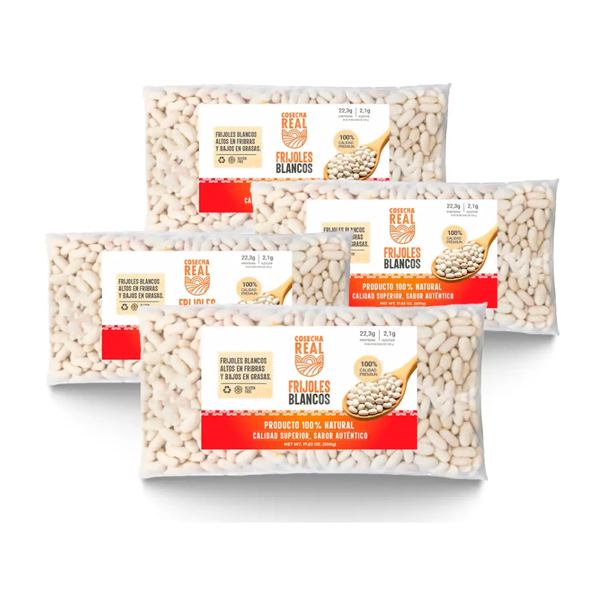 Frijoles blancos Cosecha Real (4 x 500 g / 1.1 lb)