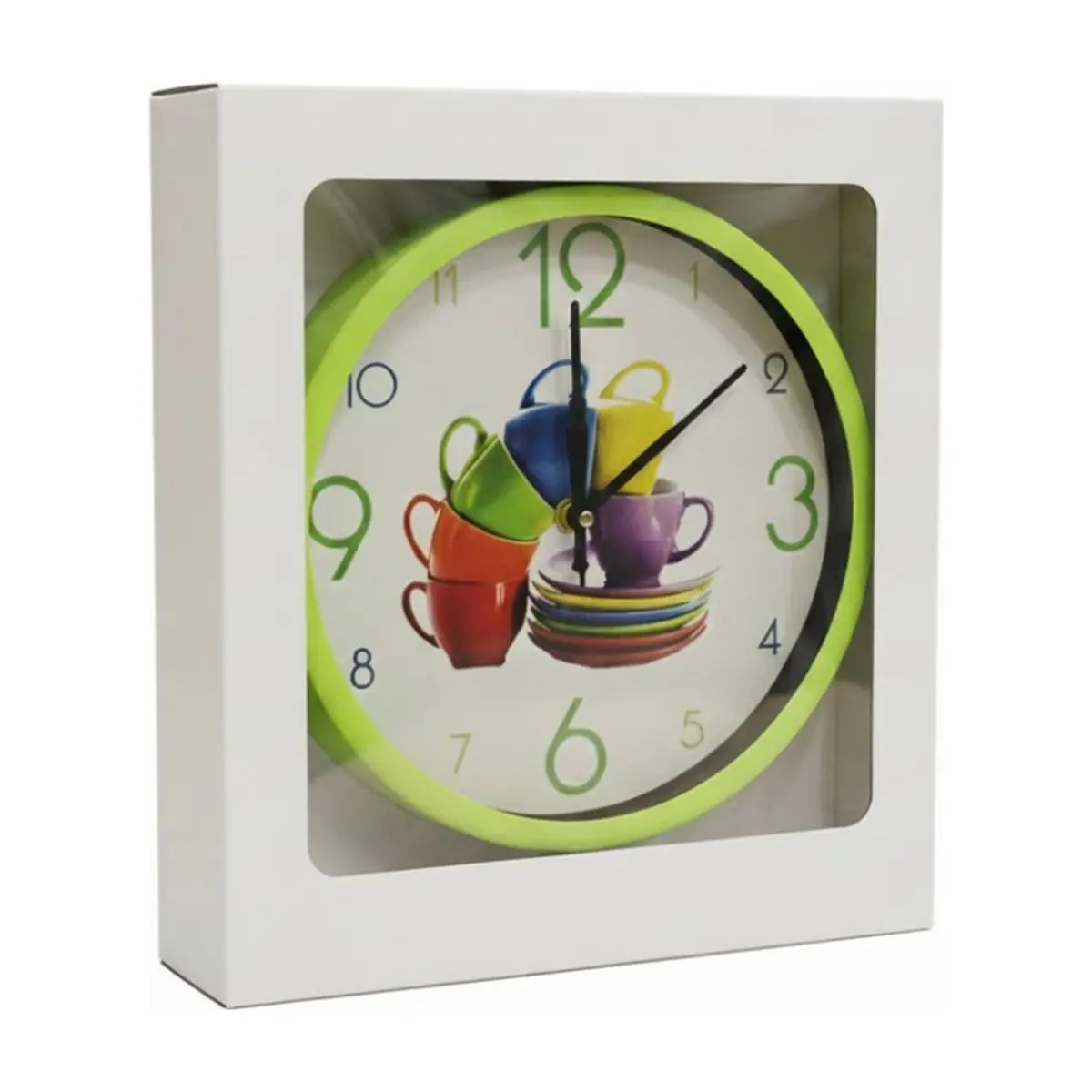 Reloj de pared decorativo de 25 cm con temática de café Yanda - Thumbnail 2