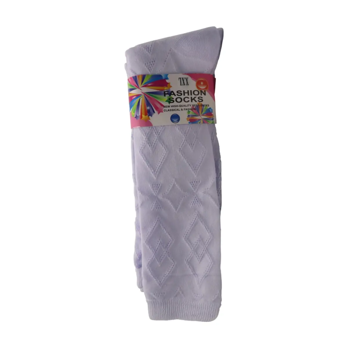 Conjunto de 3 pares de medias con estampado variado color azul extra claro Fashion Socks (Talla XXL)