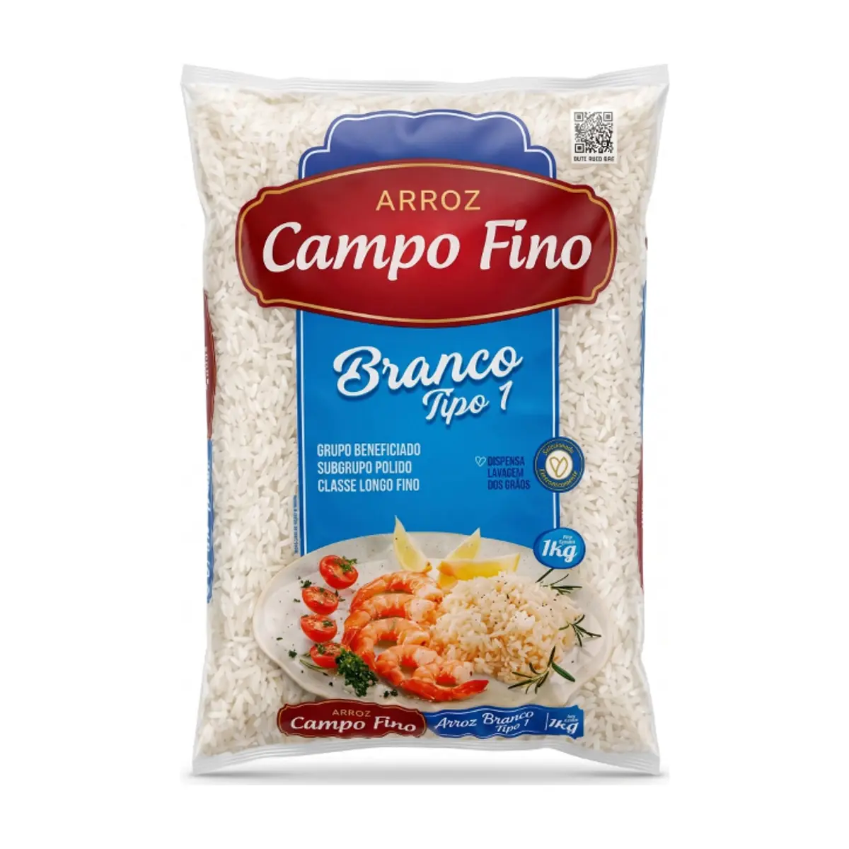 Arroz blanco Campo Fino (1 kg / 2.2 lb)
