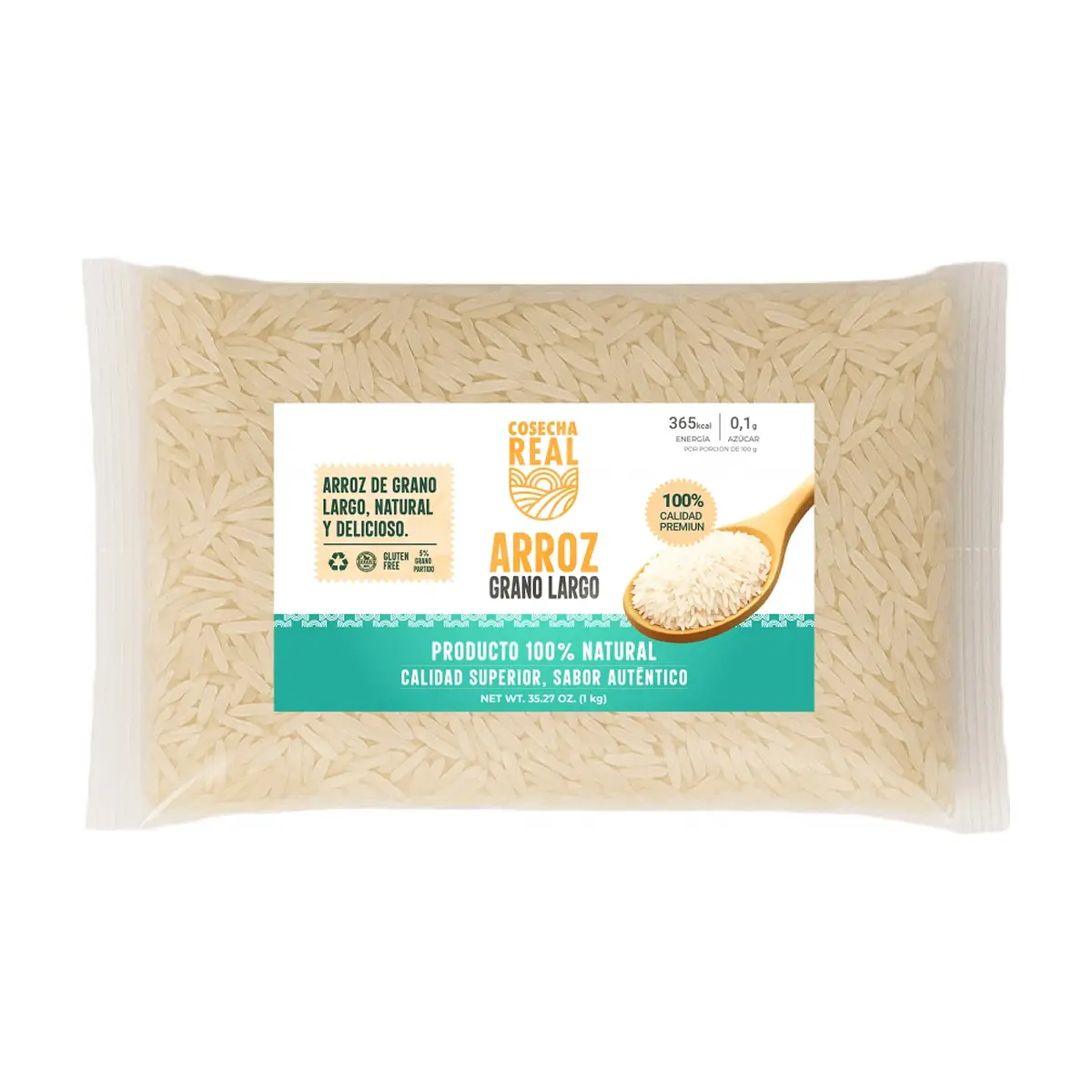 Arroz de grano largo Cosecha Real (1 kg / 2.2 lb)