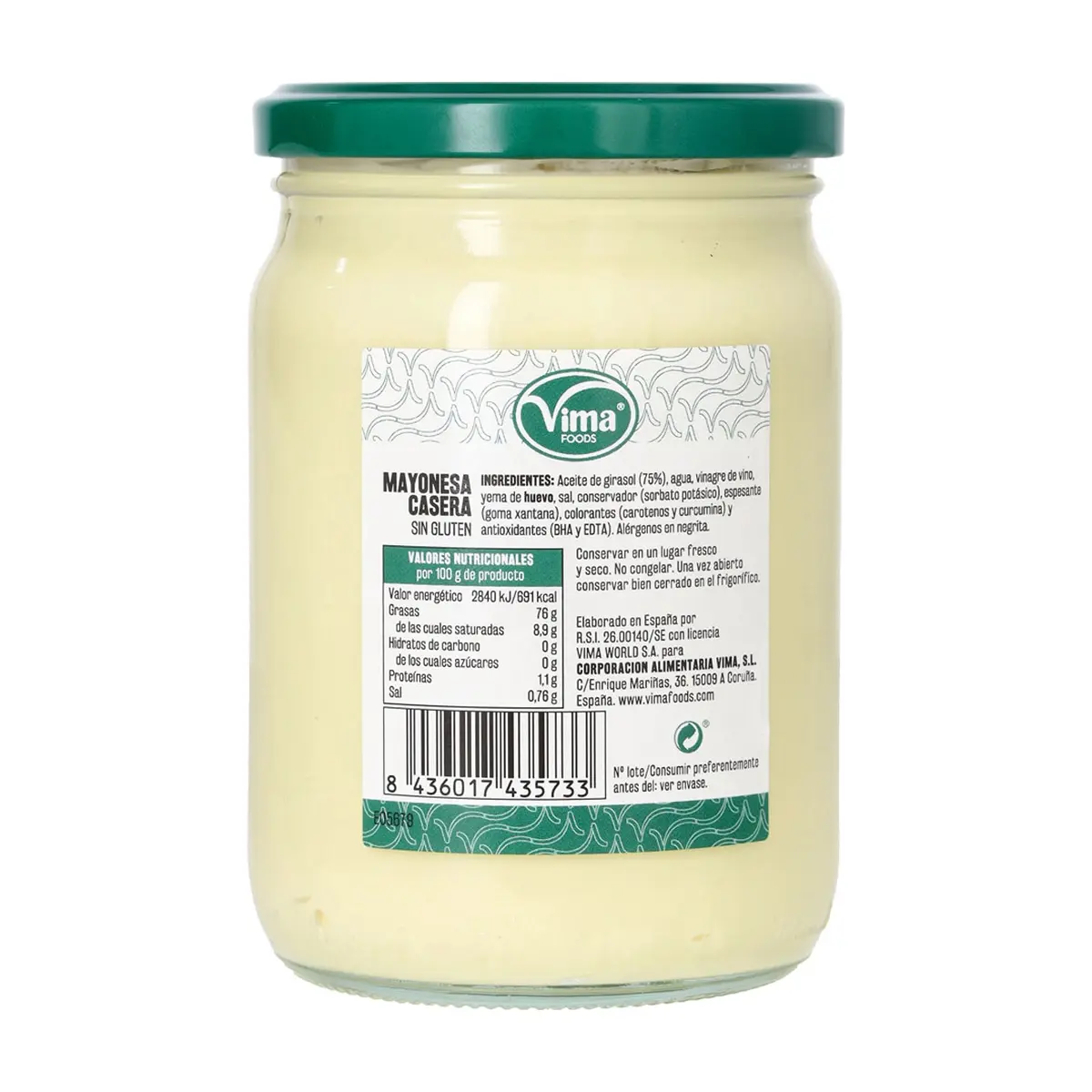 Mayonesa casera Vima Foods (450 ml) - Miniatura 2