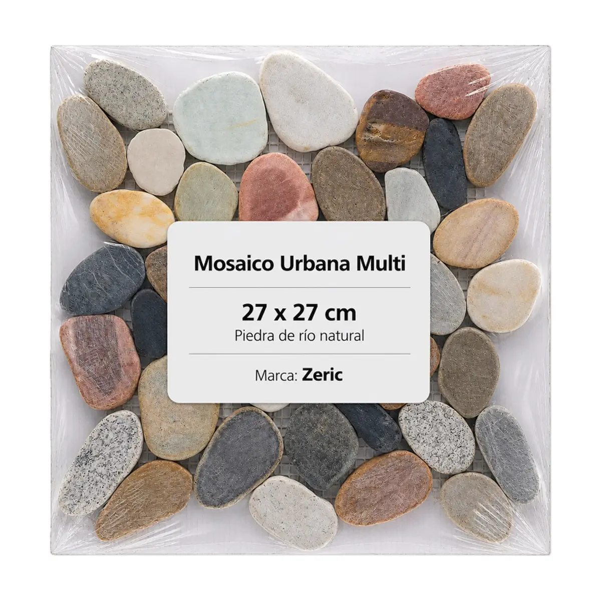 Caja de losas mosaico Urbana multi piedra de río natural 27 x 27 cm Zeric (10 U) - Thumbnail 2