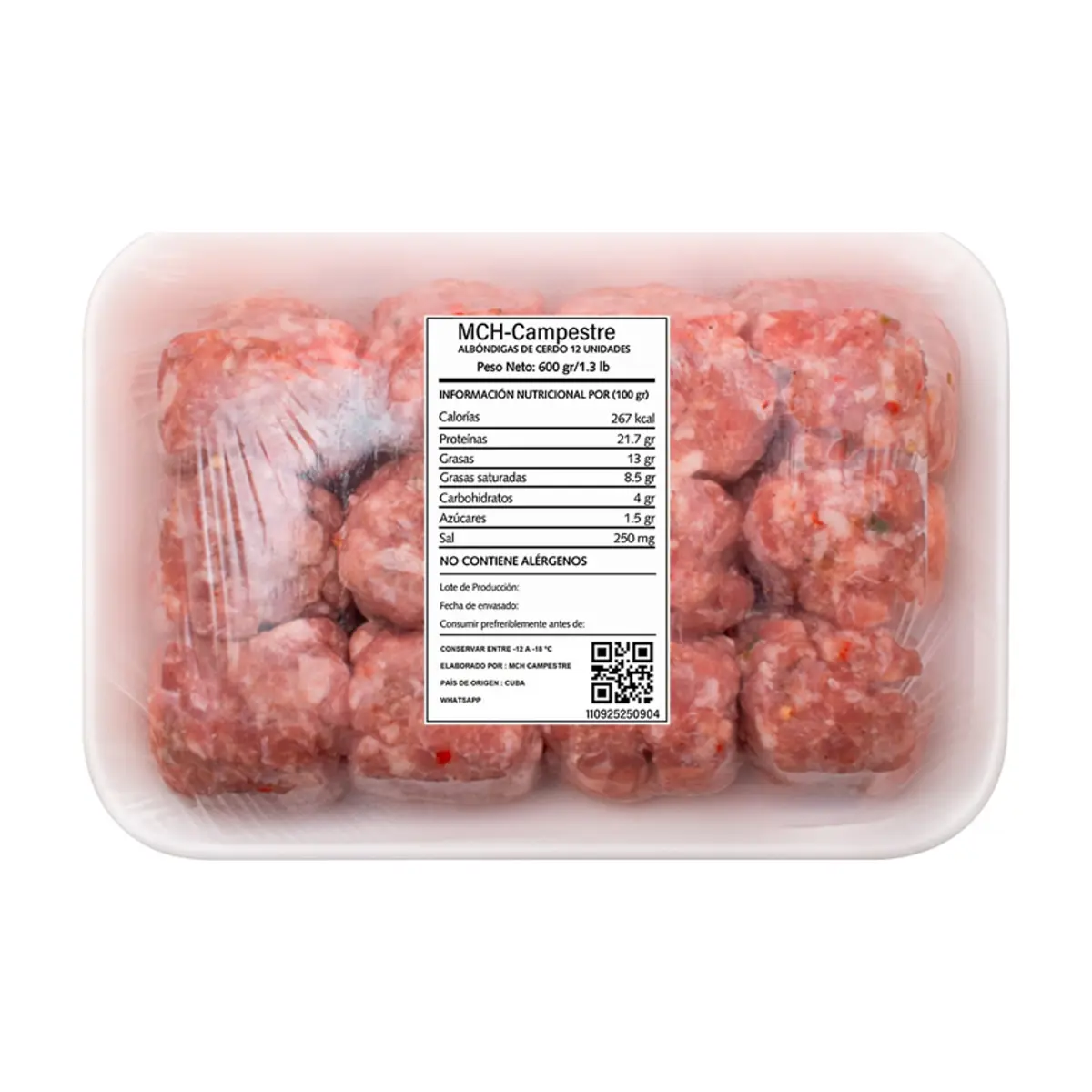 Albóndigas de carne de cerdo MCH-Campestre (600 g / 1.32 lb) - Miniatura 1