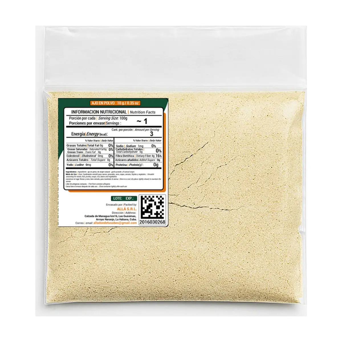 Ajo en polvo ALLÁ (10 g / 0.35 oz) - Thumbnail 4