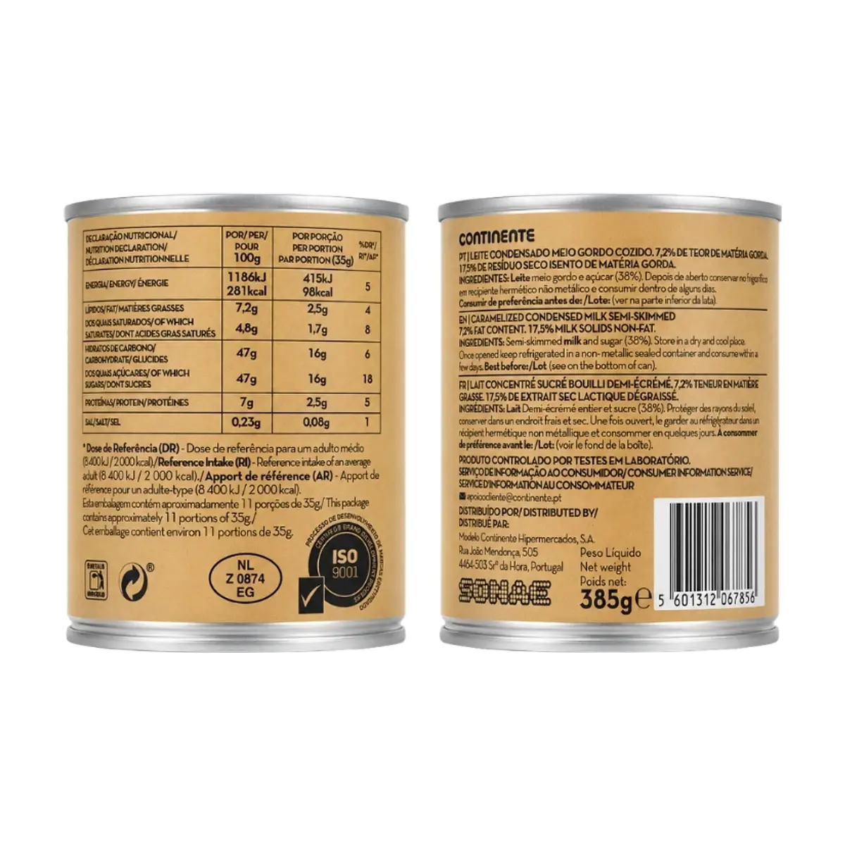 Leche condensada cocida Continente (385 g / 13.58 oz) - Thumbnail 2