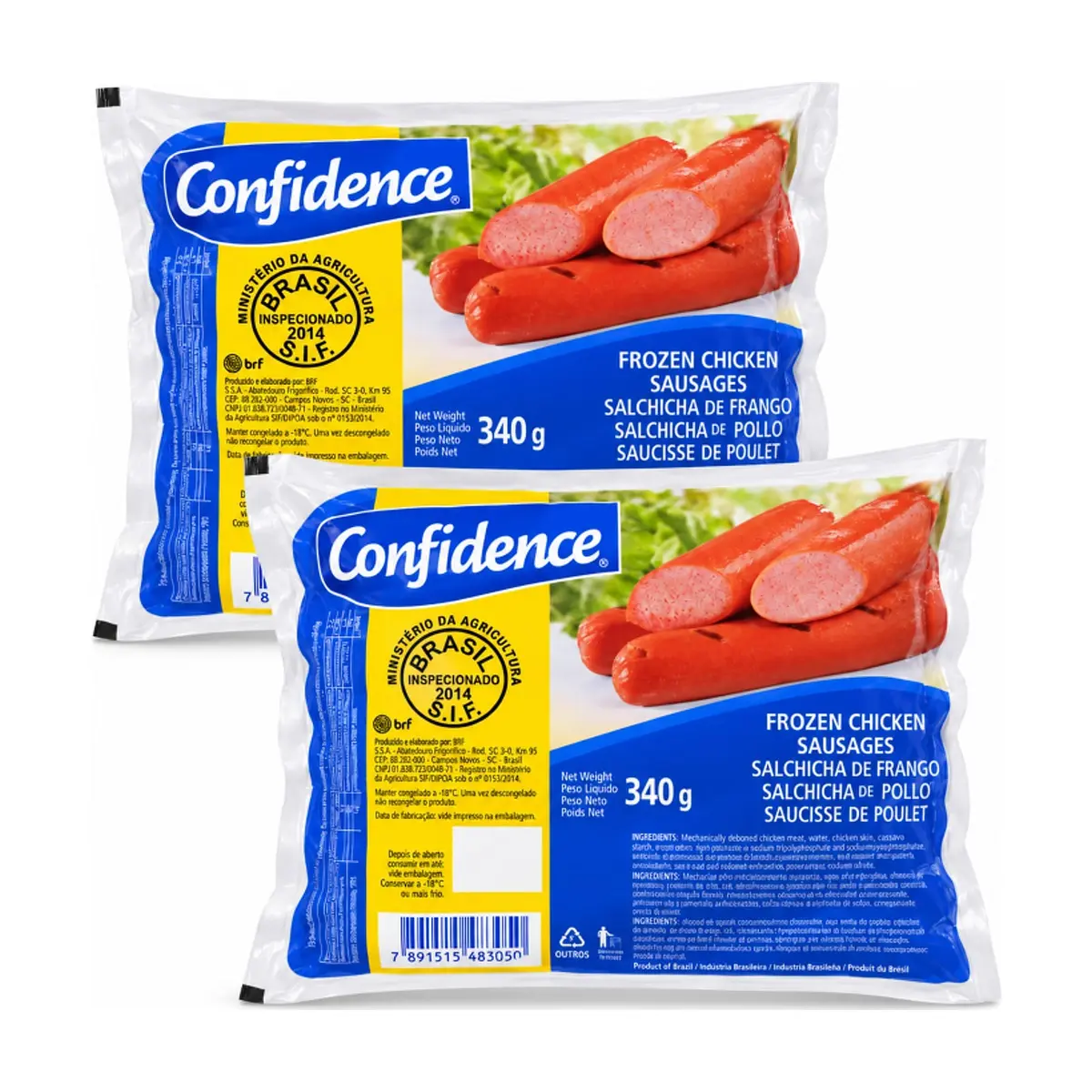 Salchichas de pollo Confidence ( 2 x 340 g / 12 oz) - Imagen 1