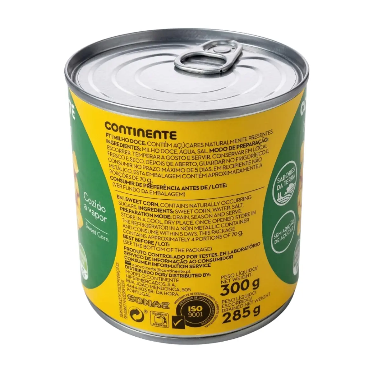 Maíz dulce, sin gluten, Continente (300 g / 10.58 oz) - Thumbnail 2
