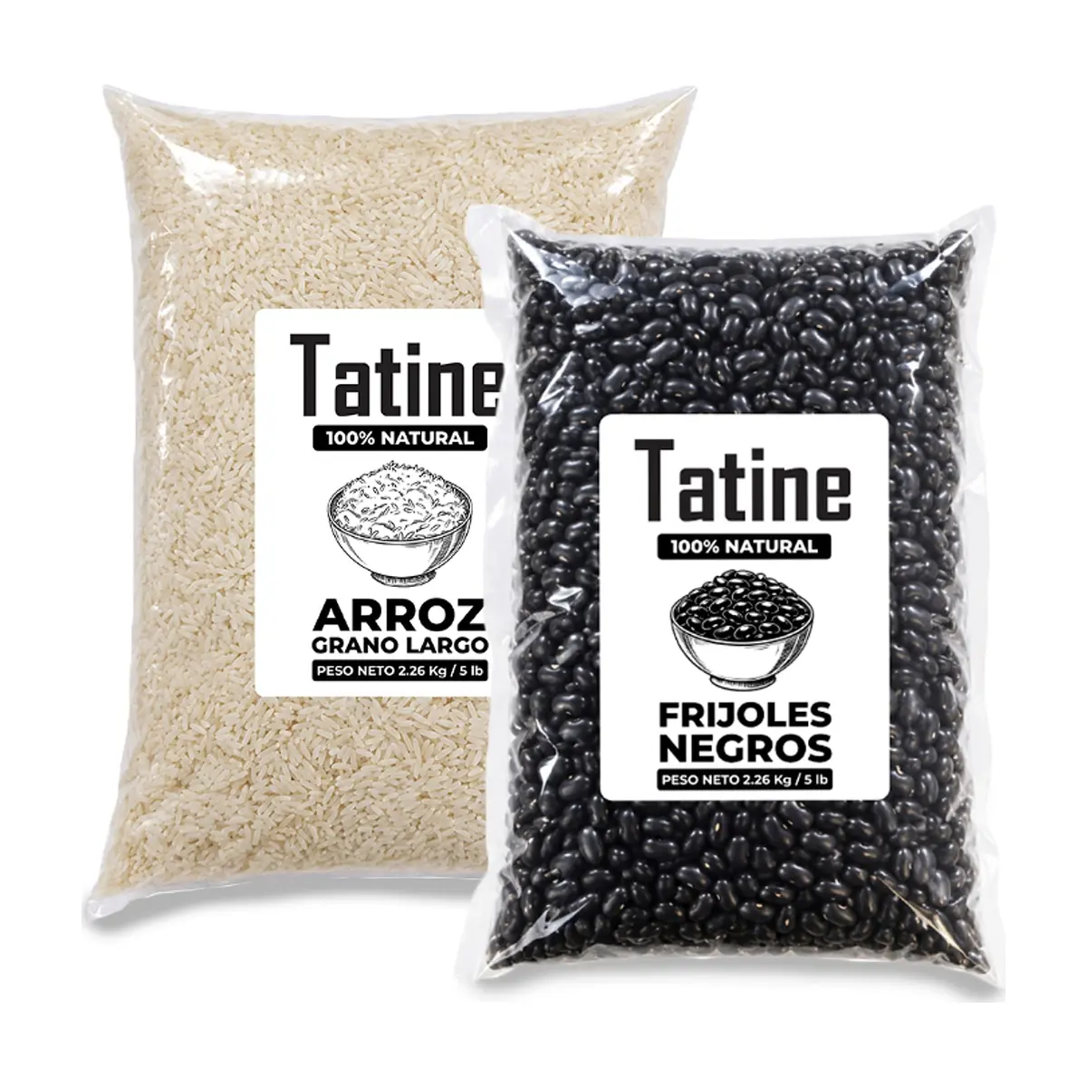 Combo básico Tatine #5: Frijoles negros Tatine + Arroz de grano largo Tatine