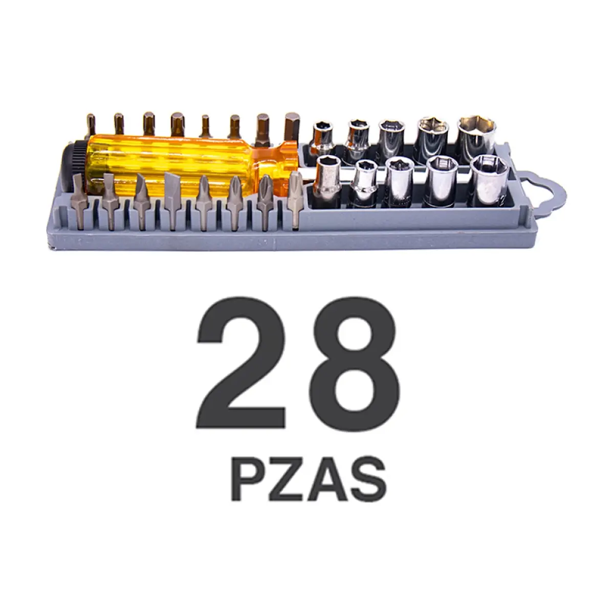 Set de 28 piezas de destornilladores- atornilladores- y cubos Security - Thumbnail 2