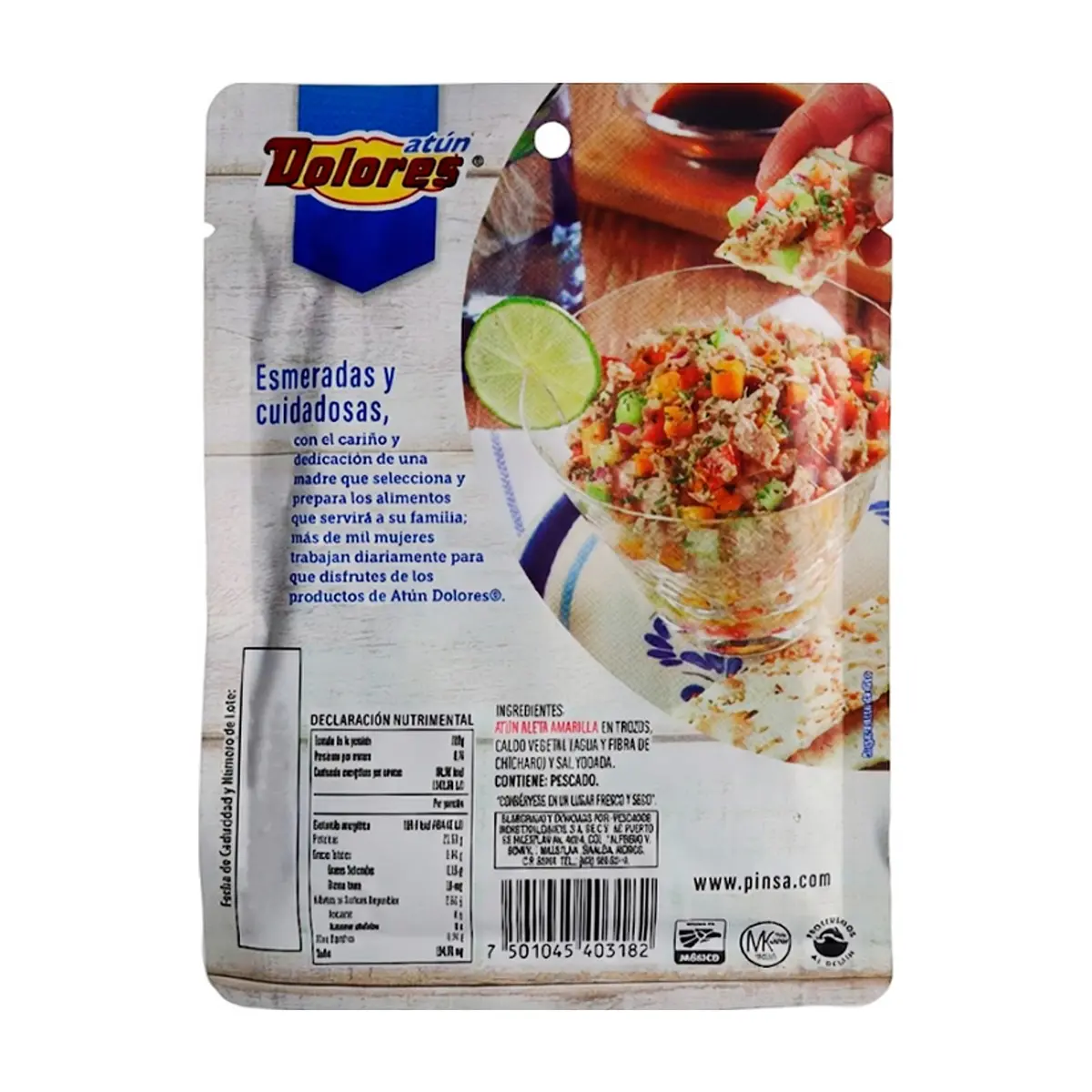 Atún aleta amarilla en trozos en agua Dolores (78 g / 2.75 oz) - Thumbnail 3
