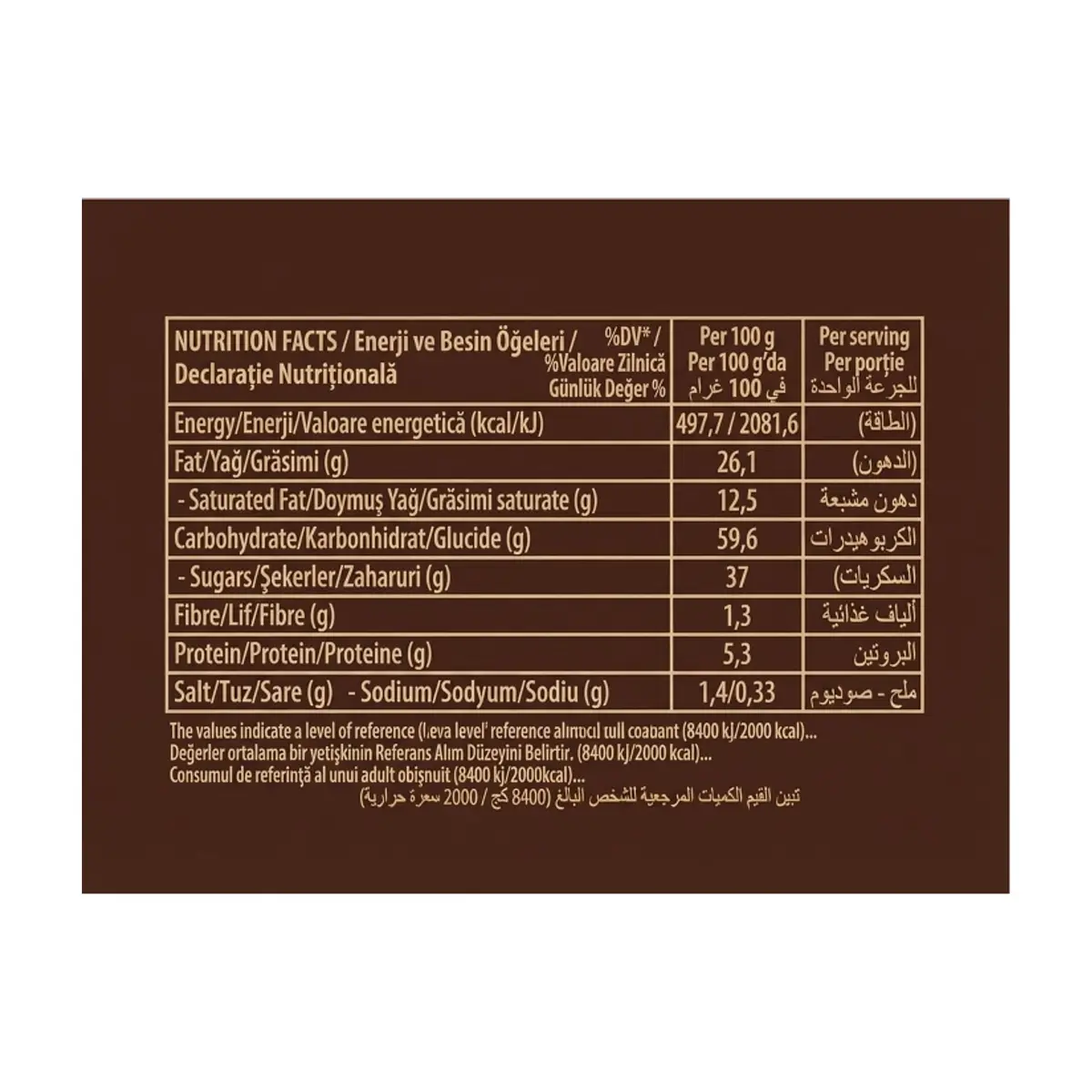 Barrita de galleta y caramelo cubierta de chocolate Bonucci Bene (40 g / 1.41 oz) - Thumbnail 4