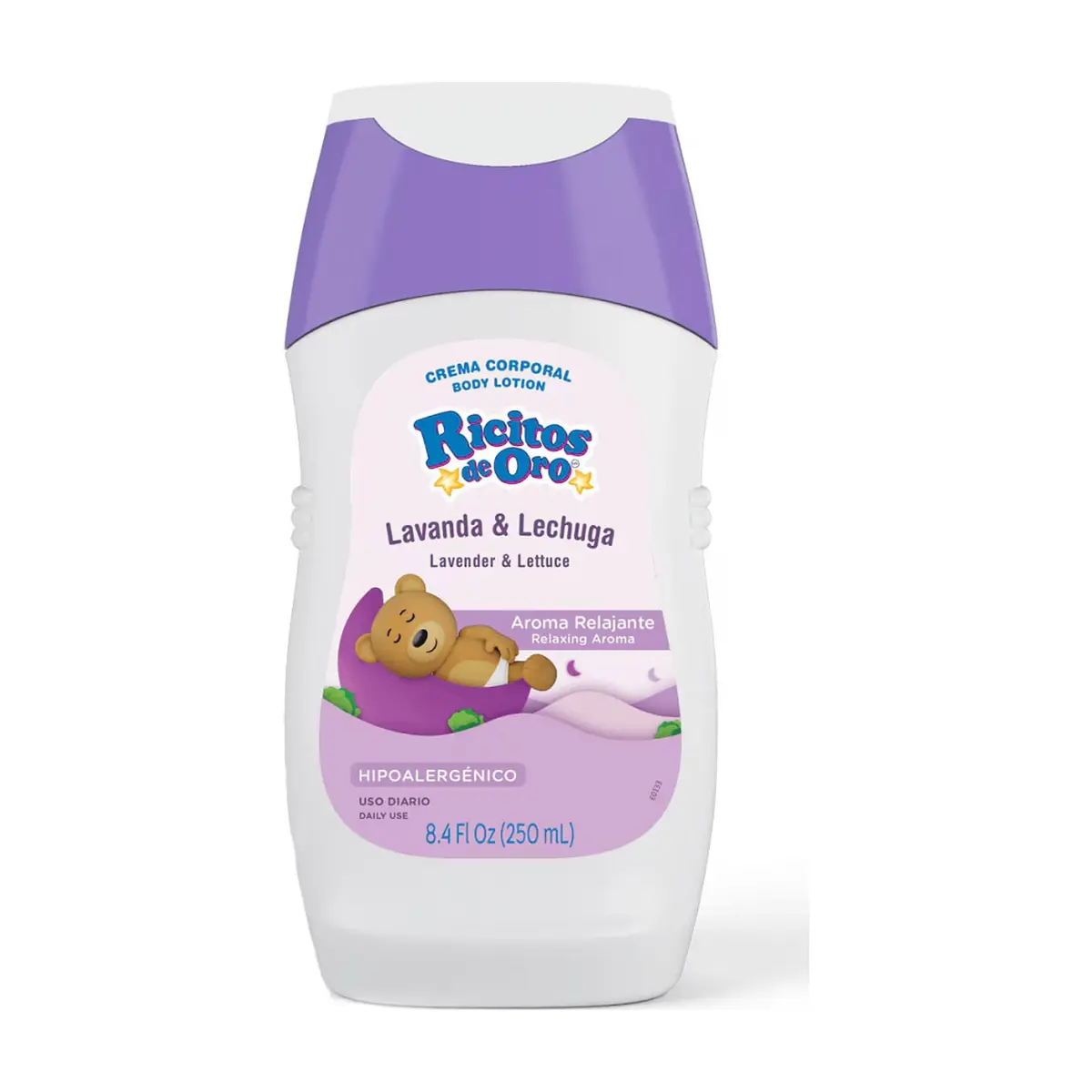Crema corporal para bebé lavanda y lechuga Ricitos de Oro (250 ml / 8.4 fl oz)