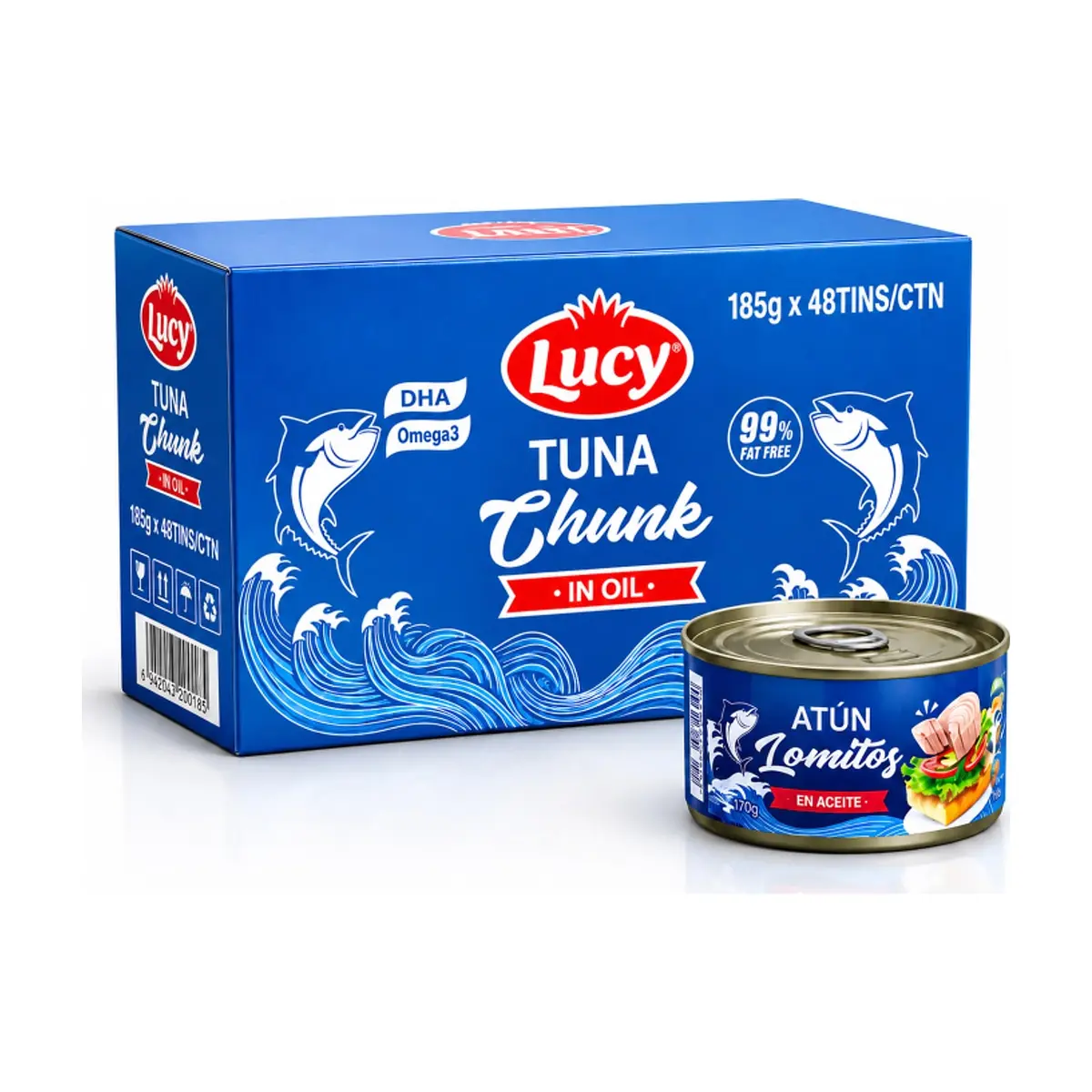 Atún lomitos en aceite Lucy (48 x 170 g / 5.99 oz)