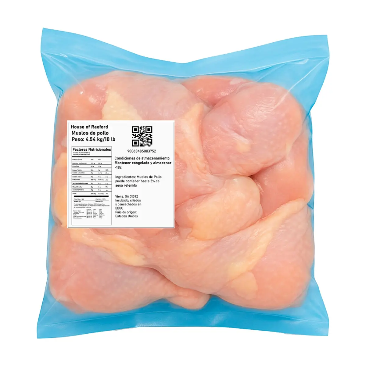 Muslos de pollo House of Raeford (4.54 kg / 10 lb)