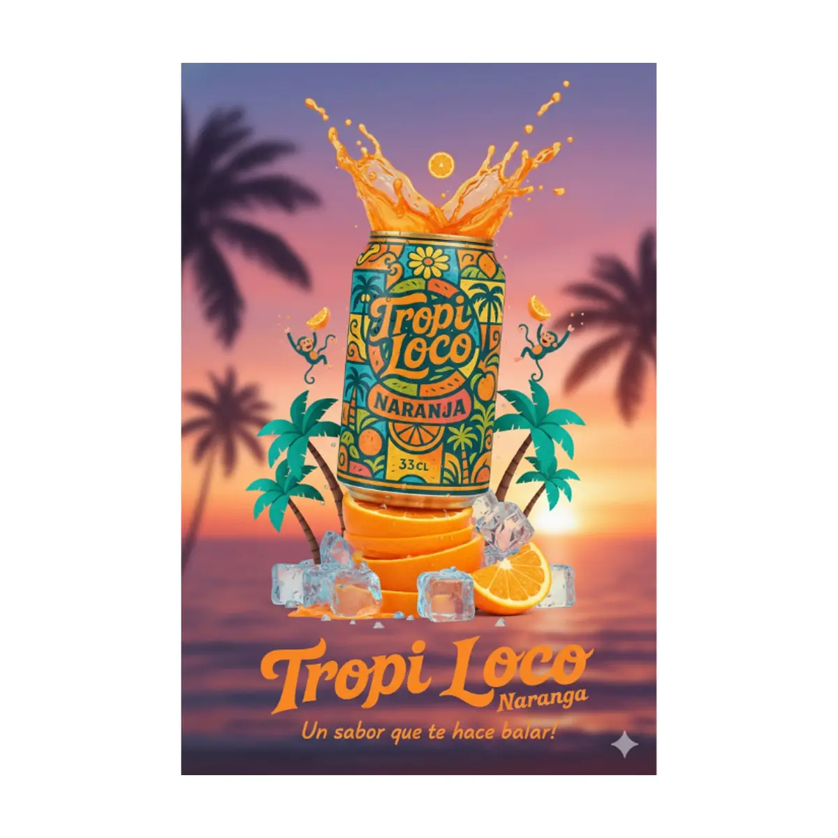 Refresco gaseado de naranja Tropi Loco (24 x 330 ml) - Miniatura 4