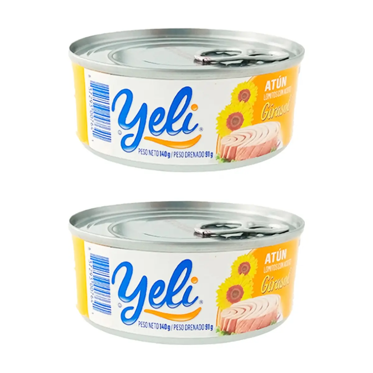 Atún lomitos con aceite de girasol Yeli (2 x 140 g / 4.9 oz)