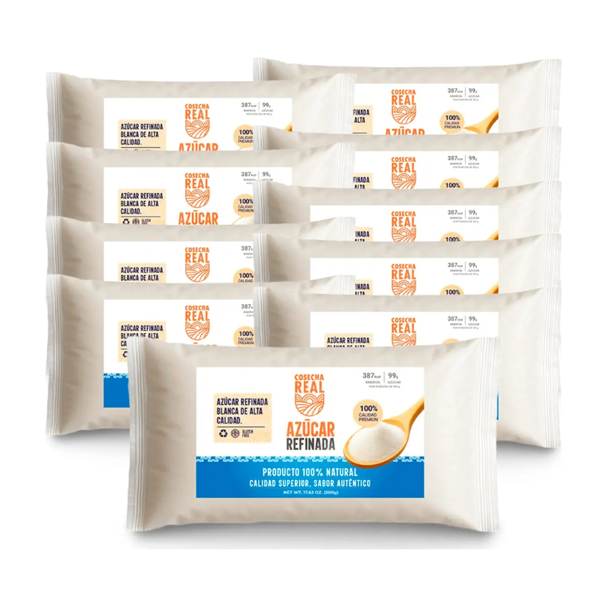 Azúcar blanca refinada Cosecha Real (10 x 500 g / 1.1 lb)