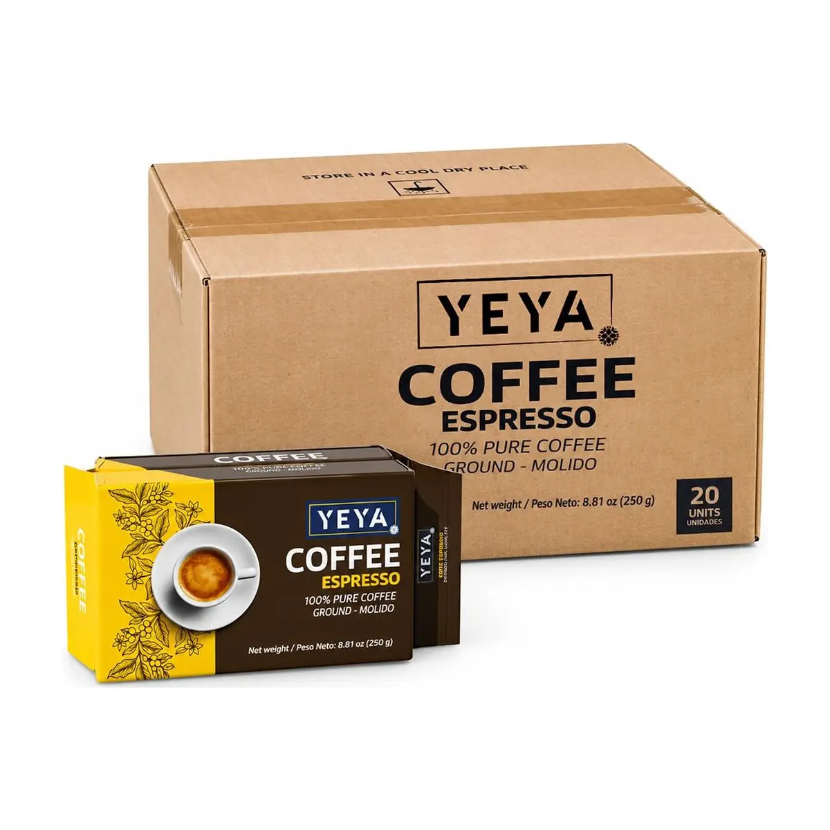 Café espresso YEYA (20 x 250 g / 8.8 oz)
