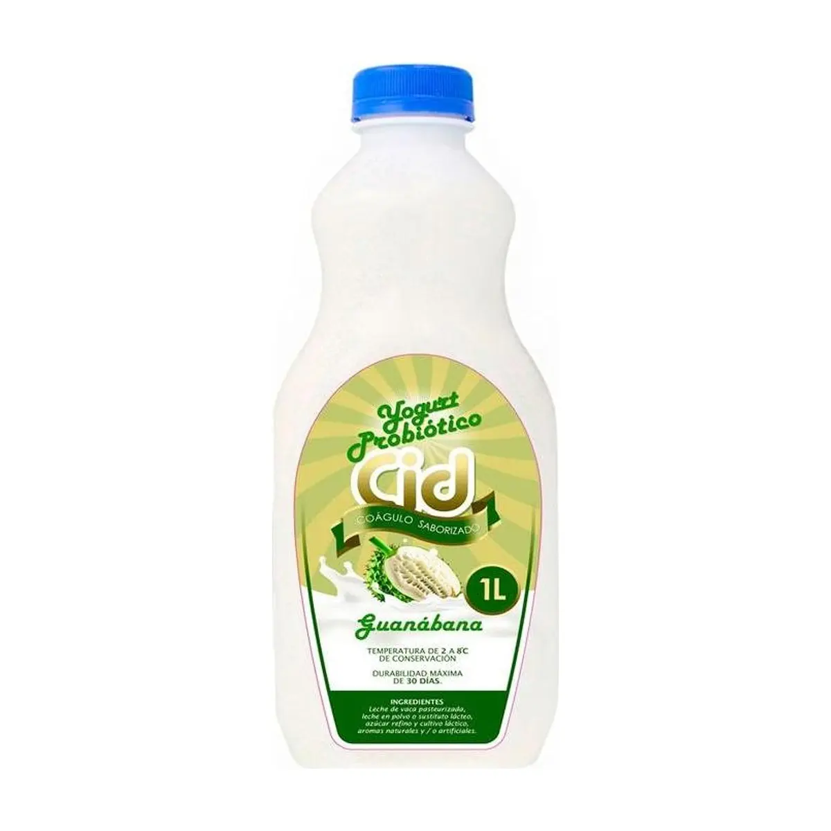 Yogurt probiótico de coágulo saborizado de guanábana Cid (1 L) - Imagen 1