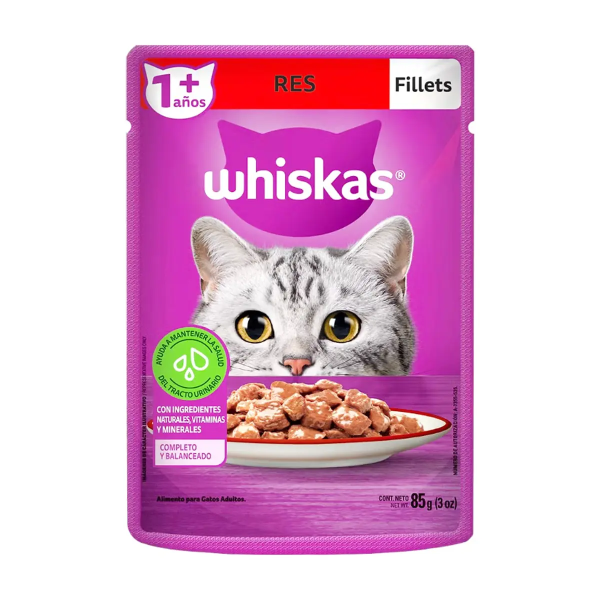 Alimento para gato adulto filetes de res Whiskas (85 g / 3 oz) - Thumbnail 3