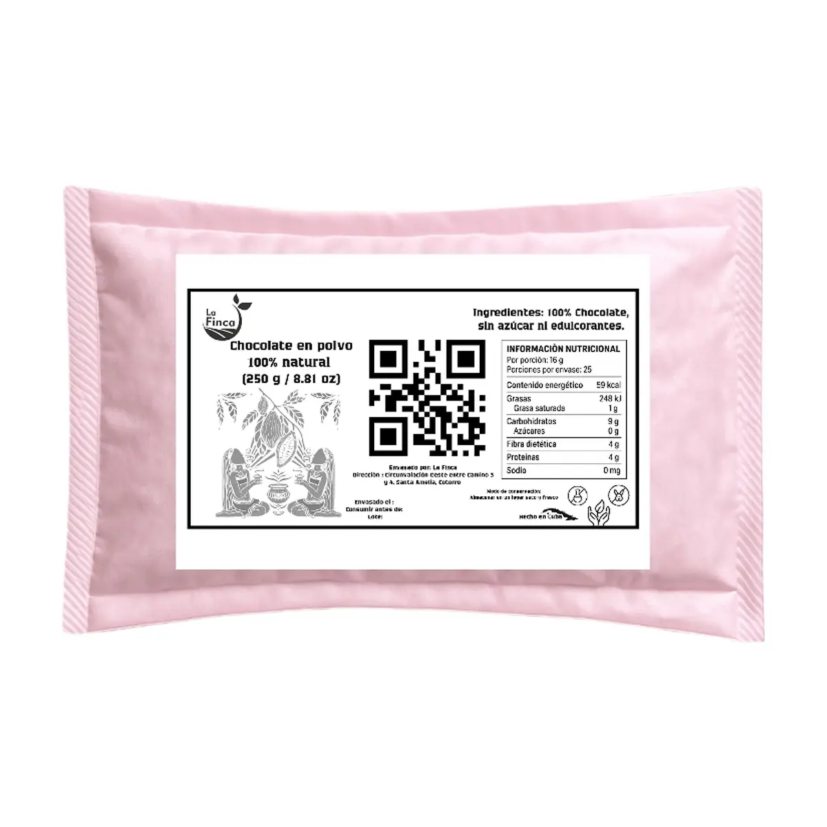 Chocolate en polvo 100% natural La Finca (250 g / 8.81 oz)
