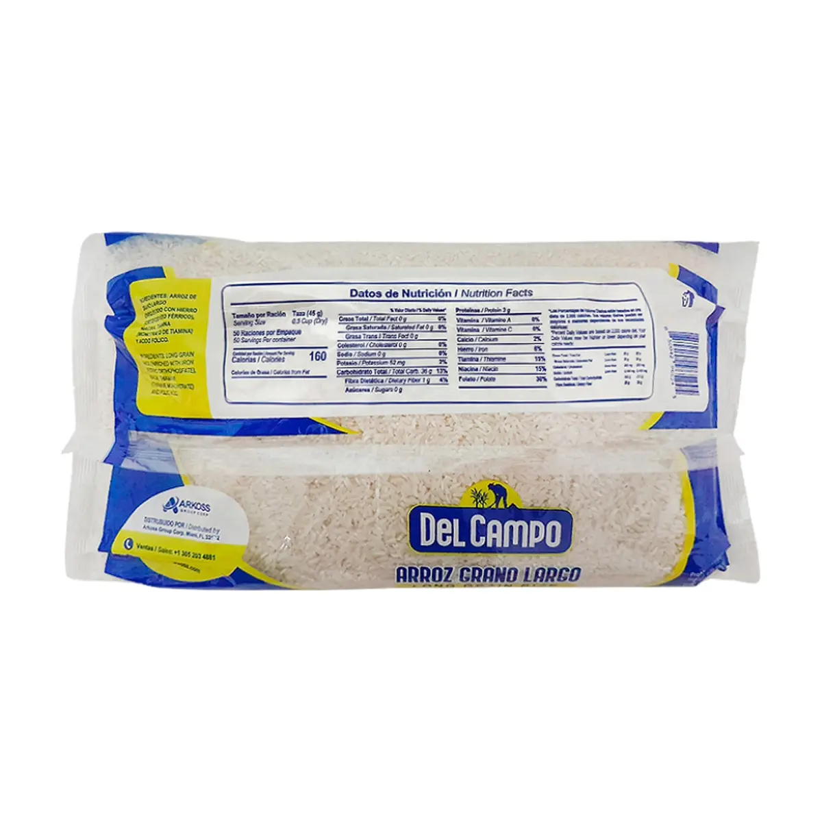 Arroz de grano largo Del Campo (2.27 kg / 5 lb) - Thumbnail 2