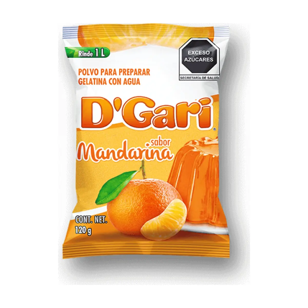 Gelatina sabor mandarina D'Gari (120 g / 4.2 oz) - Miniatura 1
