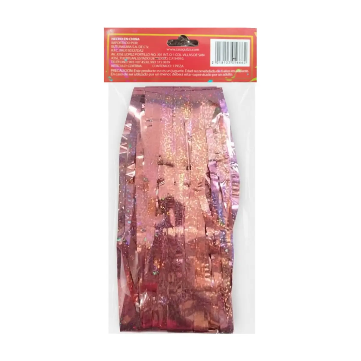 Cortina decorativa rosa viejo con brillos Ilusiones - Miniatura 2